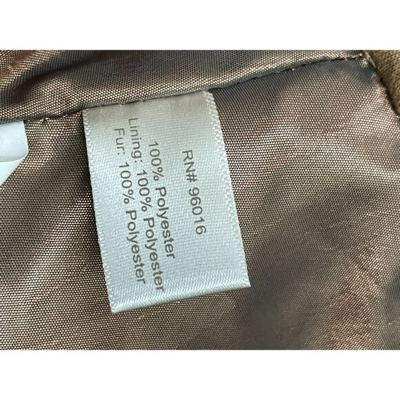 Boston Proper Women's Vest Faux Fur L Brown ASO Phoebe Buffay Friends Boho 90s - Picture 7 of 9